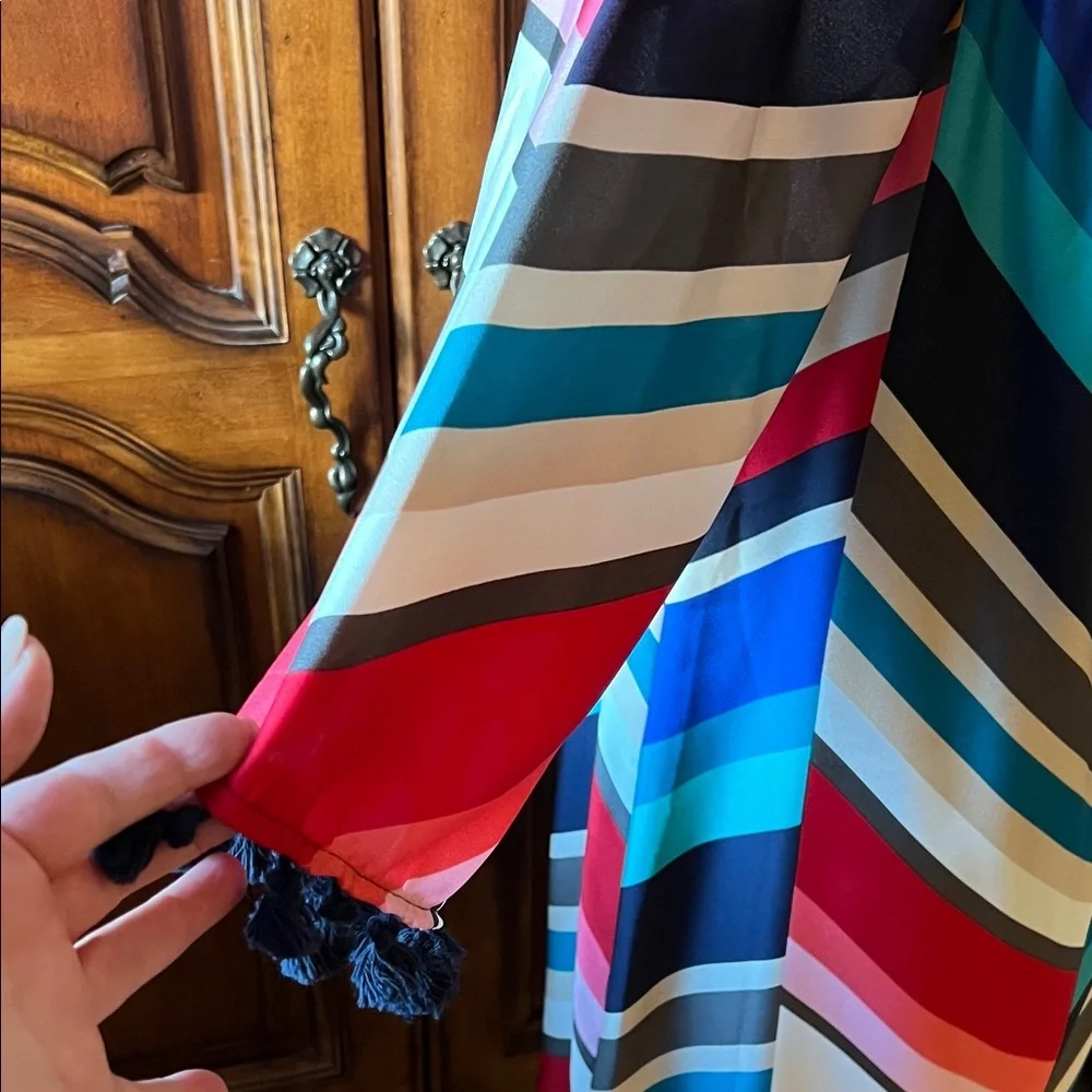 Trina Turk Colorful Chevron Long Sleeve Dress, NWT, L - Picture 4 of 8
